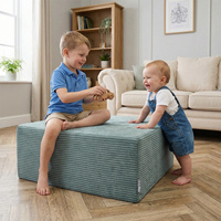 KiddyMoon Hüpfpolster für Kinder Hüpfmatratze Kindertrampolin für Zuhause Turnmatte Matratze zum Hüpfen Abnehmbarer Bezug Waschbar, Grün, Hüpfpolster