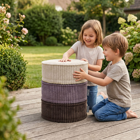 KiddyMoon 3-Teilige Schaumstoff Elements für Kinder Kinderzimmer-Accessoire, beige/braun/violett, Sx3