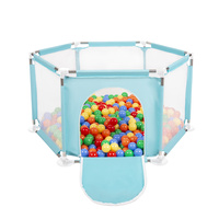 Sechseckiger Laufstall mit Bällen Laufgitter für Kinder, Minze:gelb/grün/blau/rot/orange, 900 Bälle