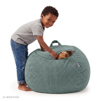 KiddyMoon Kindersitzsack Organizer Polyester mit Reißverschluss Sitzfunktio, grün, Sack