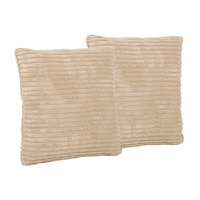 KiddyMoon Kinderkopfkissen 2er Set Kissen 30x30cm Weiches Kinderkissen Für Sofa Oder Kinderzimmer Mit Weicher Struktur, Beige, 2er Pack