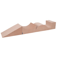 KiddyMoon Spielplatz Velvet Aus Schaumstoff Für Babys Hindernisläufen, Hergestellt In Der EU, wüstenrosa, Multi-Größe