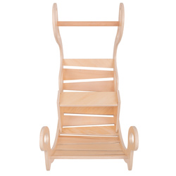 KiddyMoon Rocker Bogen Wippe aus Holz für Kinder, Kletterbogen Holz Wippe Babys Wippe, Holzbogen, Holzspielzeug Montessori Spielzeug, Modell WR-001, Natürlich, 90,6x39x69 cm