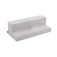 KiddyMoon Spielplatz aus Schaumstoff Stüfchen 2 Stück Hindernisläufen, hellgrau, Multi-Größe