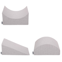 KiddyMoon Spielplatz Schaumstoff mit Viertel Eckig Bällebad Bälle Hindernisläufe, hellgrau:grau/weiß/türkis, Bällebad (200 Bälle) + Version 4