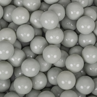 KiddyMoon Kinder Bälle für Bällebad Baby Einfarbige Plastikbälle ∅7cm Made in EU, grüngrau