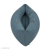 KiddyMoon Peapod Sensorischer Stuhl für Kinder Aufblasbarer Entlastungstherapie, blau, L