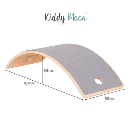 KiddyMoon Balance Board Holz Balancebrett Kinder Gleichgewicht Montessori BB-004, Natürlich, Brett