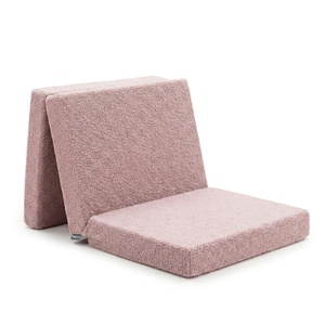 KiddyMoon Kinder Matratzen Mit Teddy-Plüsch Aufklappen Aus Schaumstoff Kindermatratze Kinderzimmer Faltmatratze, rosa, Matratzen