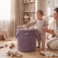 KiddyMoon KM-BIN Spielzeuge Körbe, Violett
