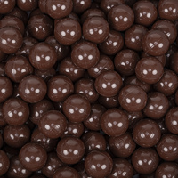 KiddyMoon Kinder Bälle für Bällebad Baby Einfarbige Plastikbälle ∅7cm Made in EU, braun, 50 Bälle/7cm