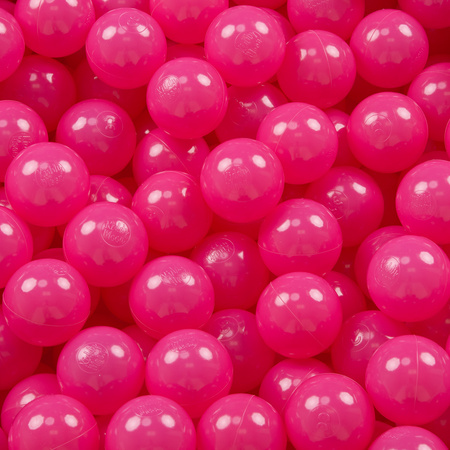 KiddyMoon Kinder Bälle für Bällebad Baby Einfarbige Plastikbälle ∅7cm Made in EU, dunkel pink, 50 Bälle/7cm