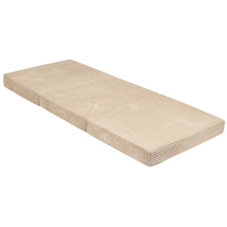 KiddyMoon Kinder Matratzen Aufklappen aus Schaumstoff Kindermatratze Kleinkindmatratze Kinderzimmer Faltmatratze, beige, Matratzen