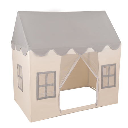 KiddyMoon Kinderzelt Spielhaus Faltbares Für Kinder Spielzelt Strapazierfähiges Material Kinderspielzelt Fördert Kreativität Ideal Für Drinnen Und Draußen Leicht Zu Reinigen, weiß-grau:dunkeltürkis/pastellbeige/grüngrau/lachsfarbe, 300 Bälle