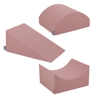 KiddyMoon Spielplatz aus Schaumstoff 3-teiliges Set Hindernisläufen, erikafarben, Multi-Größe