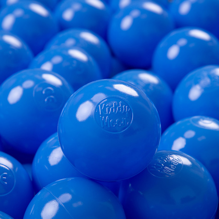 KiddyMoon Kinder Bälle für Bällebad Baby Einfarbige Plastikbälle ∅7cm Made in EU, blau, 300 Bälle/7cm