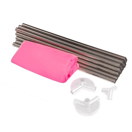 Sechseckiger Laufstall mit Bällen Laufgitter für Kinder, Rosa:babyblau/puderrosa/perle, 200 Bälle