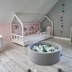 KiddyMoon Bällebad Bällepool mit bunten Bällen ∅ 7Cm  für Babys Kinder Rund, , 90x30cm/300 Bälle