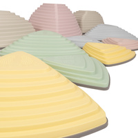 KiddyMoon Balanciersteine für Kinder Flusssteine Babys Hügelkuppen zur Förderung von Balance Balancieren Motorik und Koordination Trittsteine für Kleinkinder Fördert Rutschfester, bunt, 11 Stücke