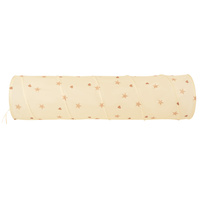 Pop-Up Tunnel Für Kinder Faltbarer Spieltunnel Flexibel Krabbeltunnel, Hellbeige: Pastellbeige/Pastellblau/Lachsfarben, 200 Bälle