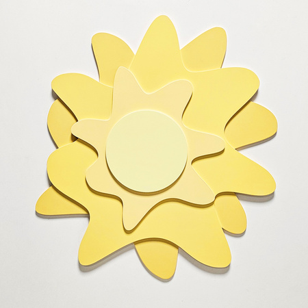 KiddyMoon Wanddekor 3D Wandskulpturen Kinderzimmer Akccessoire Für Kinder Wanddeko, Sonne: Gelb, UNI