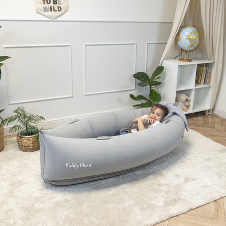 KiddyMoon Peapod Sensorischer Stuhl für Kinder Aufblasbarer Entlastungstherapie, grau, L