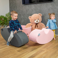 KiddyMoon Schaumstoff Wippe Baby Hüpfer für Kinder, rosa, M