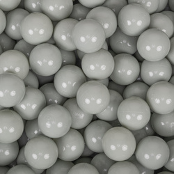 KiddyMoon Kinder Bälle für Bällebad Baby Einfarbige Plastikbälle ∅7cm Made in EU, grüngrau, 100 Bälle/7cm