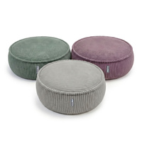 KiddyMoon Pouf für Kinder mit Cord, abnehmbarer Bezug KM-PF-DONUT, violett, M