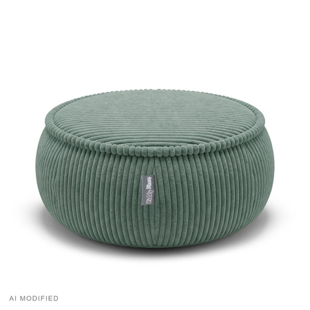 KiddyMoon Kinderpouf aus Schaumstoff mit abnehmbarem Bezug, grün, M