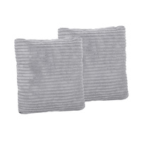 KiddyMoon Kinderkopfkissen 2er Set Kissen 30x30cm Weiches Kinderkissen Für Sofa Oder Kinderzimmer Mit Weicher Struktur, Dunkelgrau, 2er Pack