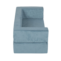 KiddyMoon Kindersofa und Bällen Für Kinder Weiches Schaumstoff-Sofa Leich Modulares Sofa Vielseitig Abnehmbarer Bezug Perfekt für Spiel Lernen und Entspannung, blau, Sofa