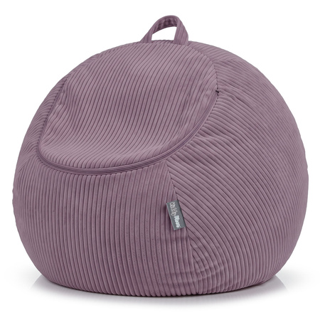 KiddyMoon Sitzsack für Kinder 2-in-1 Spielzeug Aufbewahrung 80x80x50cm, Violett