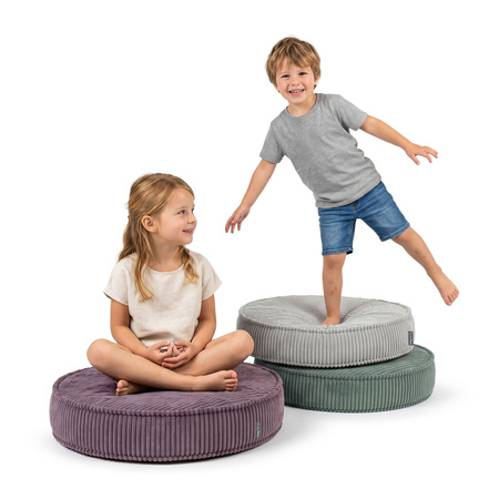 KiddyMoon 3-Teilige Schaumstoff Elements für Kinder Kinderzimmer-Accessoire, grün/hellgrau/violett, Lx3