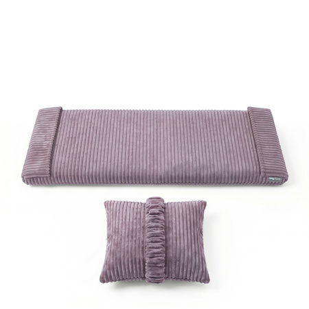 KiddyMoon Matratze mit Kissen für Balance Board Rippenstrick Bezug Waschbarer Bezug, violett, Matratze/Kissen