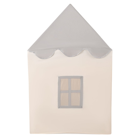 KiddyMoon Kinderzelt Spielhaus Faltbares Für Kinder Spielzelt Strapazierfähiges Material Kinderspielzelt Fördert Kreativität Ideal Für Drinnen Und Draußen Leicht Zu Reinigen, weiß-grau:dunkeltürkis/pastellbeige/grüngrau/lachsfarbe, 300 Bälle