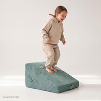 KiddyMoon Modulares Kinderkissen aus Polyester für Kinder, grün, M