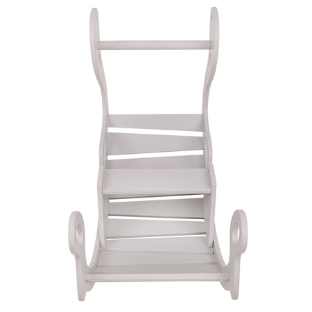KiddyMoon Rocker Bogen Wippe aus Holz für Kinder, Kletterbogen Holz Wippe Babys Wippe, Holzbogen, Holzspielzeug Montessori Spielzeug, Modell WR-001, Grau, 90,6x39x69 cm