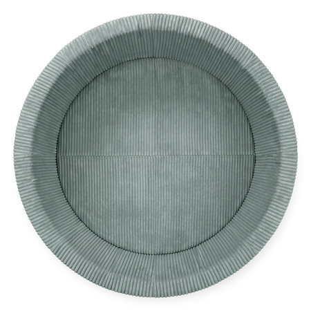 KiddyMoon Bällebad für Kinder aus Schaumstoff, weicher Rippbezug, abnehmbarer Bezug, weiches und sicheres Spielzeug, waschbar, Grün: Ohne Bälle, 90 x 30 cm Ohne Bälle