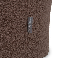 KiddyMoon Bällebad für Baby mit Teddy-Plüsch, Größere 7 cm Bälle für Eine Vollere Füllung, ab 8 Monaten, Abnehmbarer Bezug, Braun, 90 x 30 cm Ohne Bälle