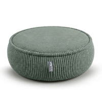 KiddyMoon Kinderpouf aus Schaumstoff mit abnehmbarem Bezug, grün, L