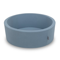 KiddyMoon Rundes Bällebad mit Bällen für Baby aus Schaumstoff, blau, 90 x 30 cm Ohne Bälle