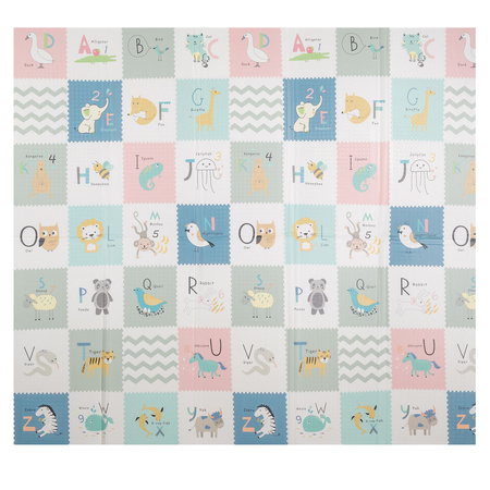 KiddyMoon Babymatte Zweiseitige Krabbelmatte Schaumstoffmatte Für Kinder Kindermatte Kindgerechte Muster Spielplatz Entwicklung Sicherer Und Bequemer Ideal Für Drinnen Und Draußen, Grau-Bergen, 180x200x1,5cm
