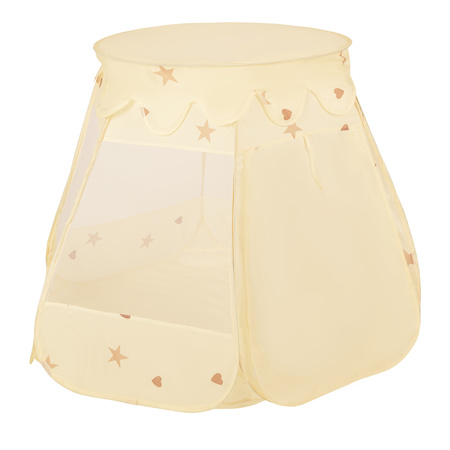 Baby Spielzelt Mit Plastikbällen Für Kinder Leicht Und Kompakt Ideal Für Drinnen Und Draußen Fördert Sensorische Integration Schneller Aufbau, Hellbeige: Pastellbeige/Weiß/Minze, 100 Stück