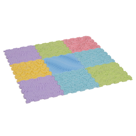 KiddyMoon Sensorik-Puzzlematte für Kinder Therapiematte, mehrfarbig, 9 Stücke