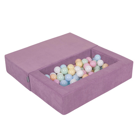 KiddyMoon Kindersofa und Bällen Für Kinder Weiches Schaumstoff-Sofa Leich Modulares Sofa Vielseitig Abnehmbarer Bezug Perfekt für Spiel Lernen und Entspannung, , Sofa + 100 Bälle