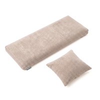 KiddyMoon Matratze mit Kissen für Balance Board Rippenstrick Bezug Waschbarer Bezug, dunkelbeige, Matratze/Kissen