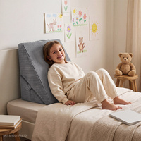 KiddyMoon Modulares Kinderkissen aus Polyester für Kinder, dunkelgrau, M