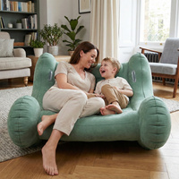 KiddyMoon Sensorischer Stuhl Rocker Für Kinder Sensorische Wippe Mit Pumpe, salbeifarben, L