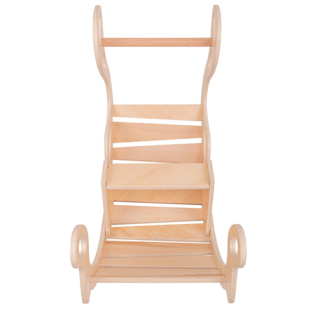 KiddyMoon Rocker Bogen Wippe aus Holz für Kinder, Kletterbogen Holz Wippe Babys Wippe, Holzbogen, Holzspielzeug Montessori Spielzeug, Modell WR-001, Natürlich, 90,6x39x69 cm